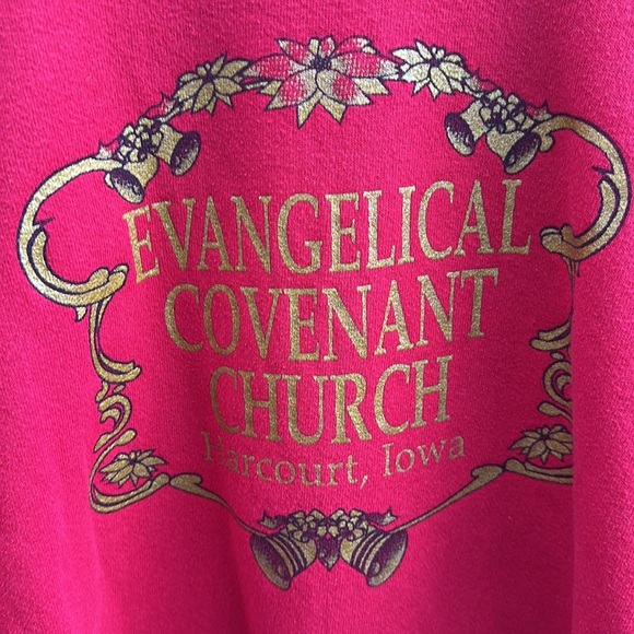 Vintage Christmas Red Celebrate Jesus Men's crewneck sweatshirt Size Large - Picture 6 of 6